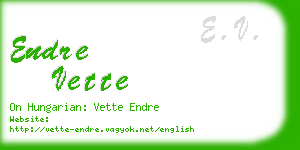 endre vette business card